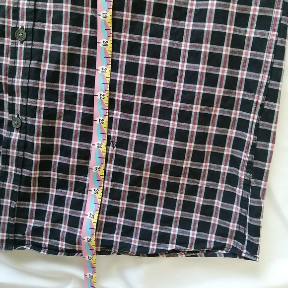 Zadig & Voltaire Men's Thibaut Button Up Red Black Plaid Chest Pockets Large - Picture 9 of 16